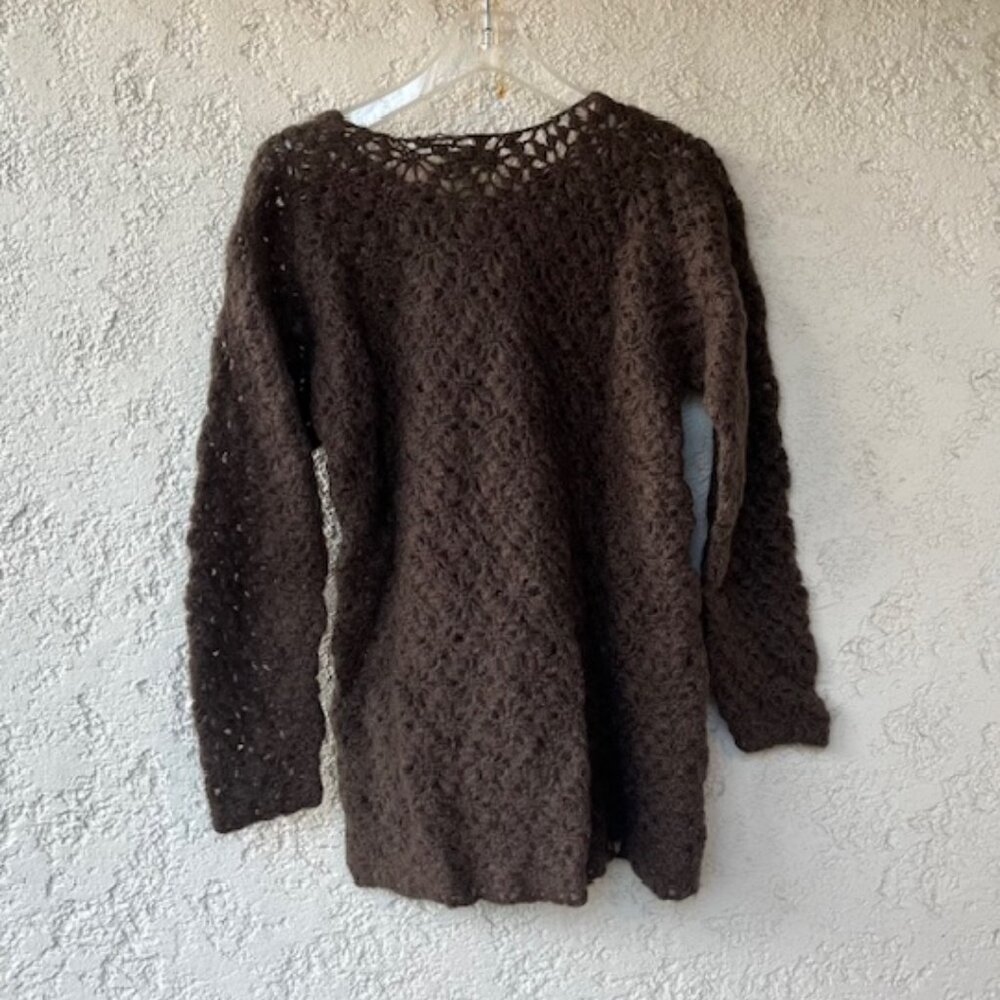 Vintage Anthropologie Crocheted Mohair Sweater - Picture 4 of 6